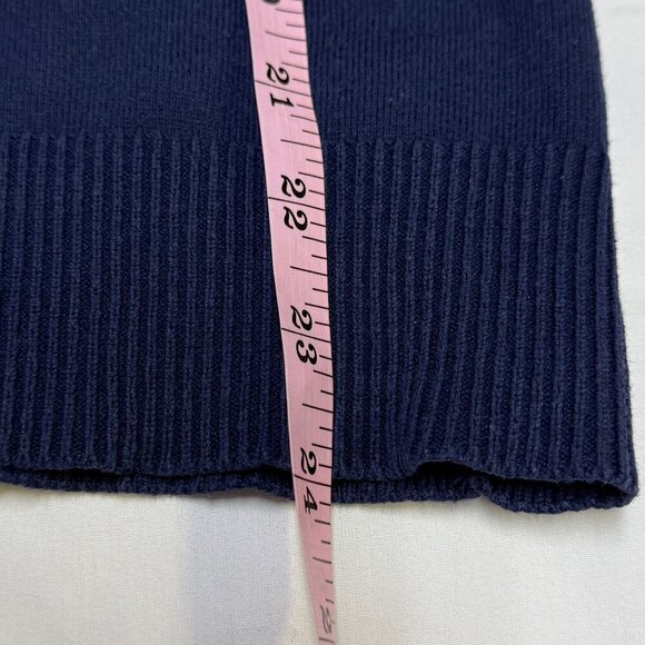 Lilly Pulitzer Navy Blue Palm Tree Sweater Women’s XS Long Sleeve Cotton Blend - Picture 8 of 8
